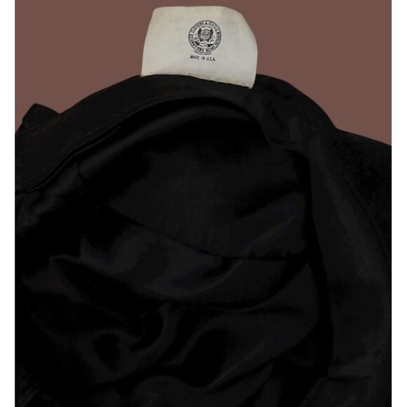 Vintage Pig Suede Cap Hat Newsboy Cabbie Black Snap Adjustable Buckle Union Made - Picture 4 of 6